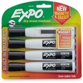 Newell Brands Dry-Erase Markers, Low Odor, Chisel Tip, BK, 4PK SAN1944729K